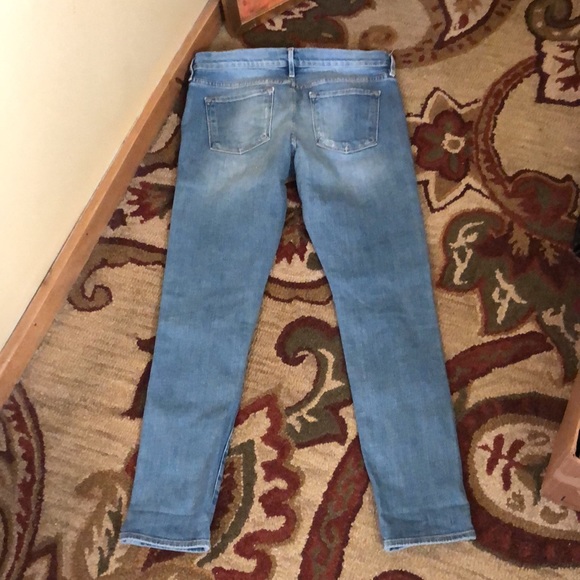 FRAME Size 28 (30) “Le Garçon Jean” Stretch Skinny Jean Distressed Med Blue Soft - Picture 4 of 16